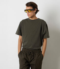 T-shirt basic in cotone verde militare, Valerio 1966, 26Z317092COMILIL, 001 preview