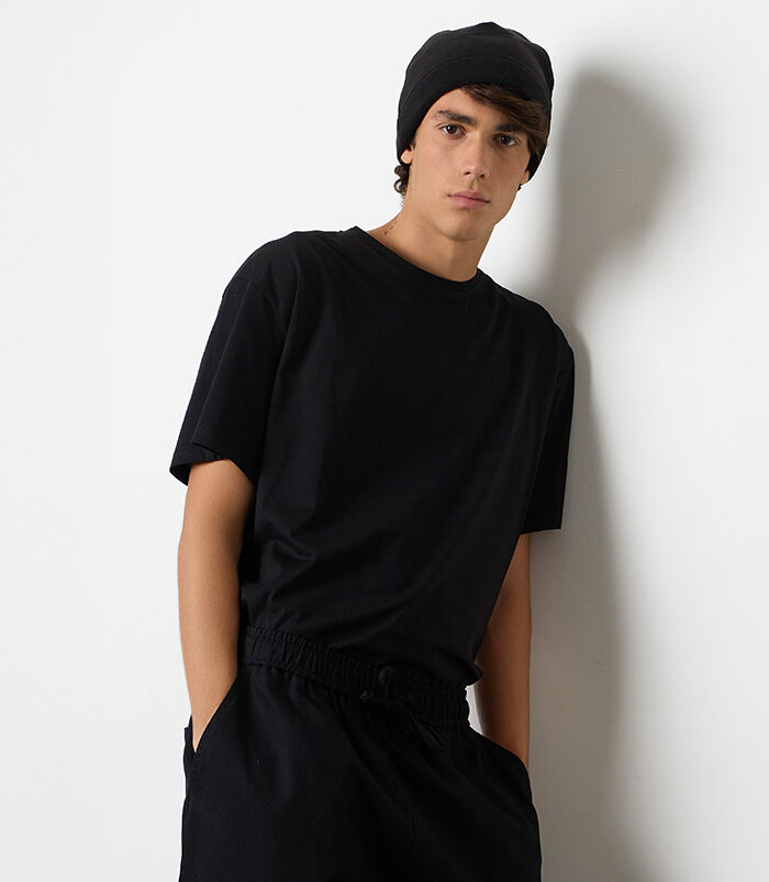 T-shirt basic in cotone nero, Valerio 1966, 26Z317092CONEROL