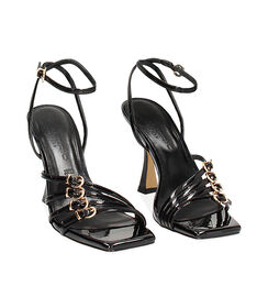 Sandali neri con fibbie in vernice, Valerio 1966, 2321T4910VENERO035, 002 preview