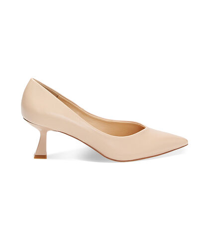 Décolleté beige, tacco 6 cm, Valerio 1966, 2321T0095EPBEIG035, 001