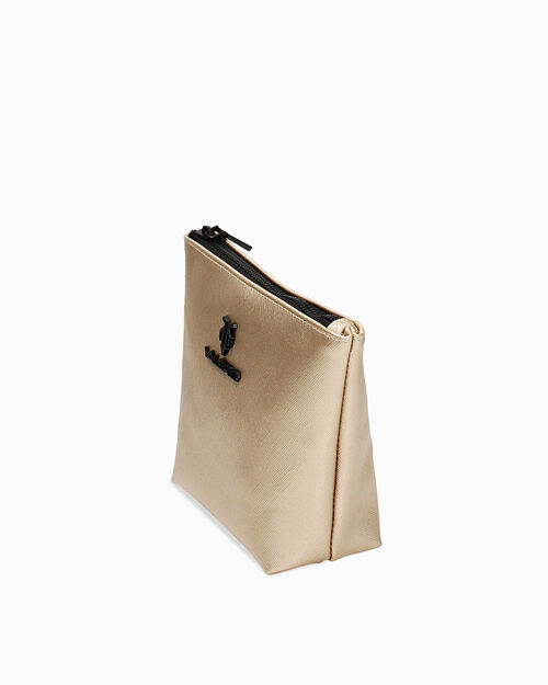 Trousse oro con profili neri, GOLD