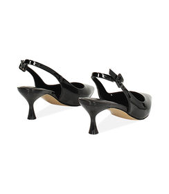 Décolleté slingback da donna di vernice nere, Valerio 1966, 2521T8215VENERO035, 004 preview
