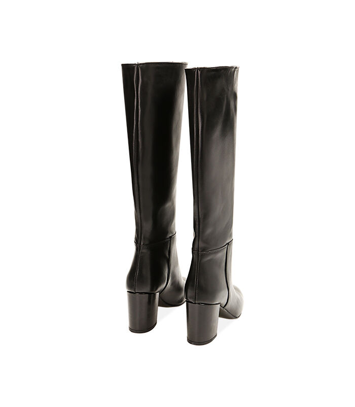Stivali donna neri in pelle tacco 7 5 cm Valerio 1966