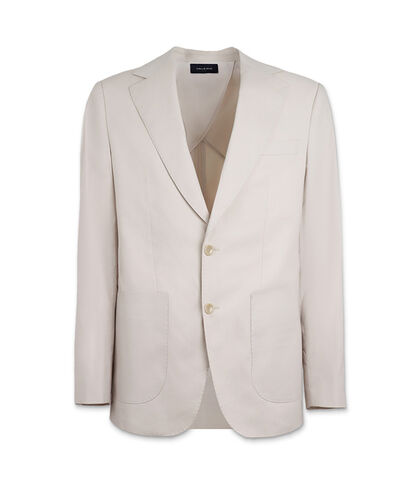 Giacca da uomo in cotone beige, Valerio 1966, 25R1T2441COBEIG42, 001