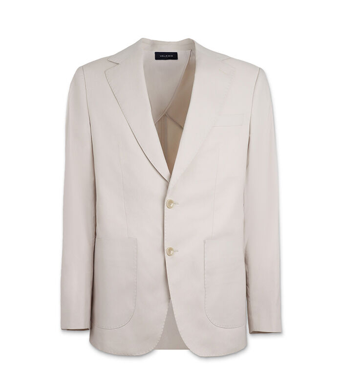 Giacca da uomo in cotone beige, Valerio 1966, 25R1T2441COBEIG42