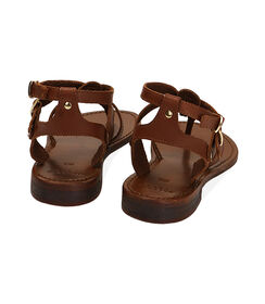 Sandali infradito cognac in pelle, Valerio 1966, 21B8T4022PECOGN036, 003 preview