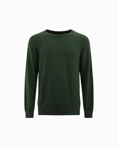 Maglione verde militare girocollo, GREEN