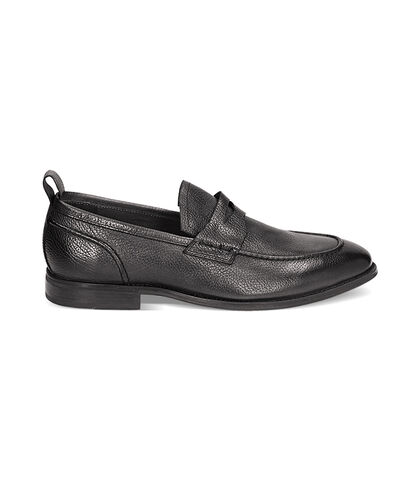 Mocassini in pelle neri, Valerio 1966, 23U6T8368PENERO039, 001