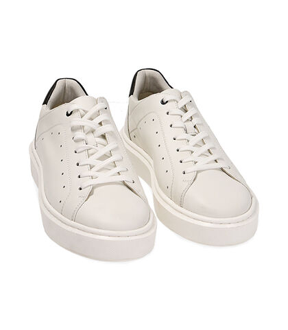 Sneakers bianche in pelle, Valerio 1966, 2114T6603PEBIAN039, 002