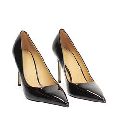 Décolleté nera effetto vernice con tacco 9 cm, Valerio 1966, 26M5T1411VFNERO036, 002 preview