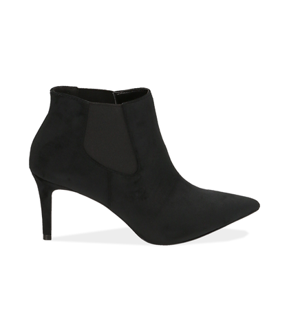 Ankle boots neri in velluto , Valerio 1966, 1084T3175VLNERO035, 001
