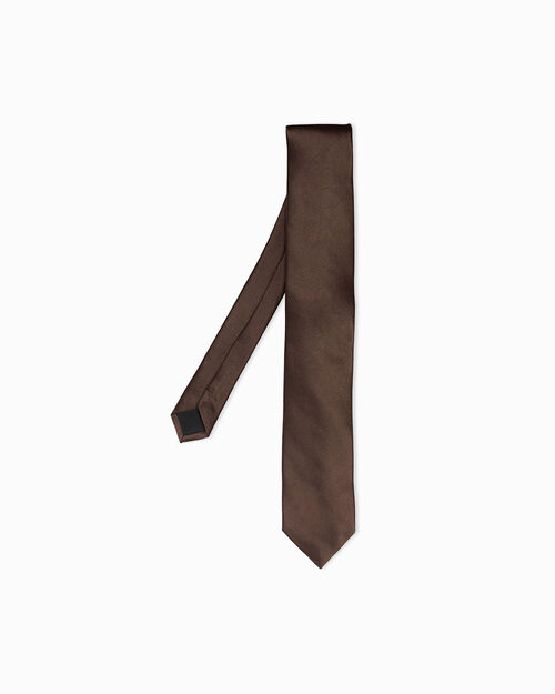 Cravatta marrone classica, BROWN