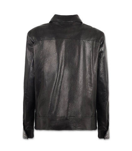 Giubbino da uomo in pelle nero, Valerio 1966, 25Z4T0865PENERO42, 002