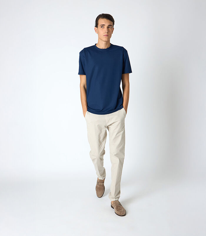 Pantalone da uomo modello chino beige, Valerio 1966, 25N8T5003COBEIG42