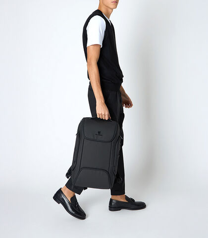 Zaino nero in tessuto porta pc, Valerio 1966, 23U2T7267TSNEROUNI, 002