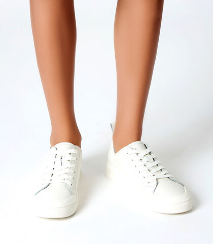 Sneakers da uomo bianche in pelle, Valerio 1966, 25U6T8341PEBIAN039, 002