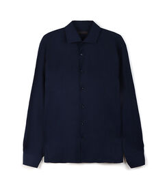 Camicia in cotone blu notte da uomo, Valerio 1966, 26Z3T0030COBLUN40, 004 preview