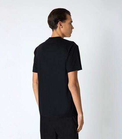 T-shirt da uomo in cotone nero, Valerio 1966, 25N8T0049CONEROI, 002