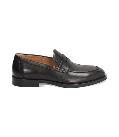 Mocassini eleganti in vera pelle nera, Valerio 1966, 26U6T0462PENERO039, 001