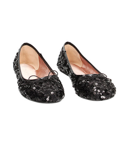 Ballerine nere con paillettes, Valerio 1966, 2349T0918PLNERO035, 002