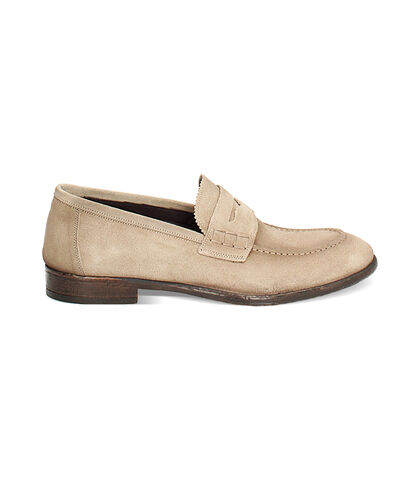 Mocassini da uomo taupe in camoscio, Valerio 1966, 2553T0051CMTAUP039, 001