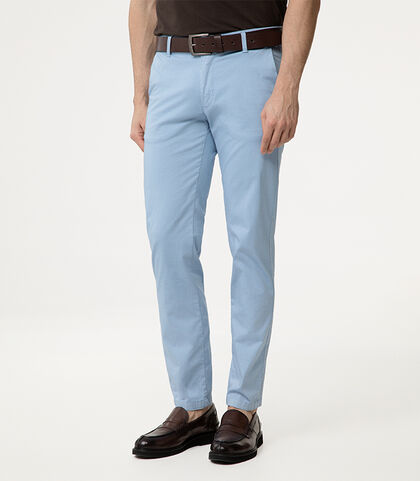 Pantaloni azzurri dal design classico, Valerio 1966, 27N9T6002TSAZZU42, 002