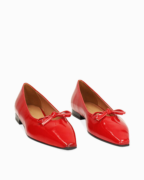 Ballerina rossa in naplak a punta, RED