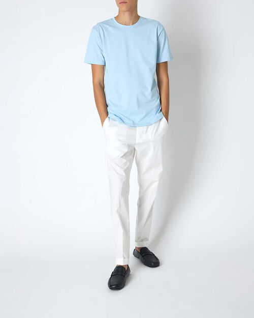 Pantalone da uomo con pinces bianco, WHITE