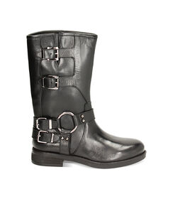 Biker neri in pelle, Nuova Collezione, 23N5T5089PENERO035, 001 preview