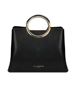 Borsa a mano donna nera con manico circolare, Valerio 1966, 2523T3636EPNEROUNI, 001 preview