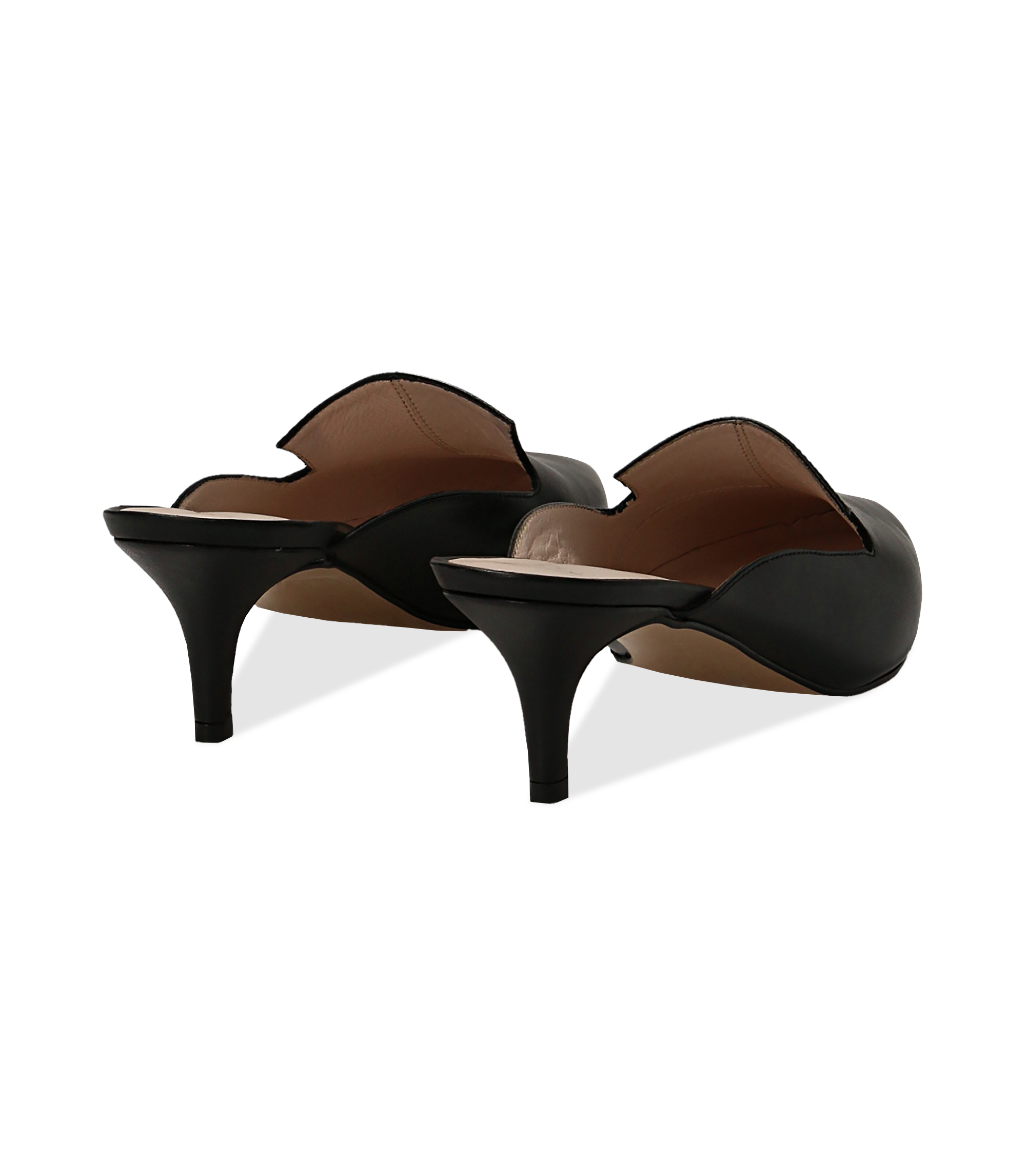 Mules nere in vitello, tacco 6 cm | Valerio 1966