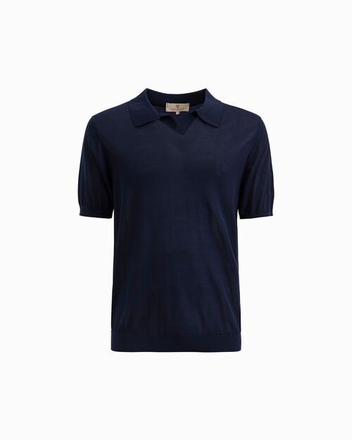 Maglia polo blu, BLUE