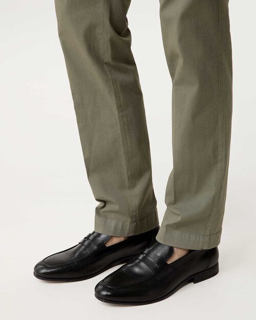 Mocassino nero elegante con cuciture artigianali, BLACK