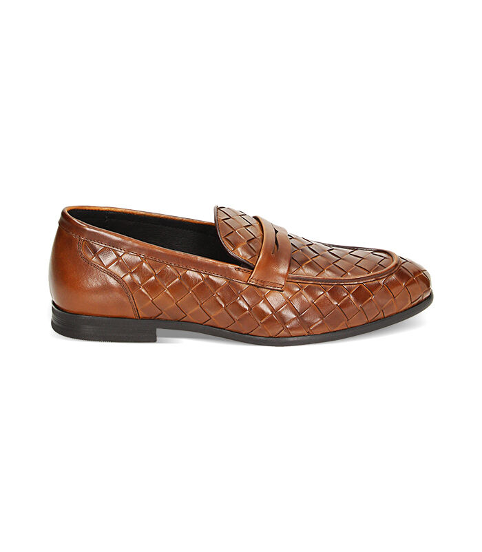 Mocassini pelle intrecciata uomo hot sale
