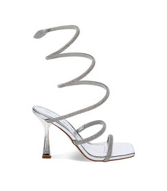 Sandali argento in laminato con pietre, Valerio 1966, 2321T0115LPARGE035, 001 preview