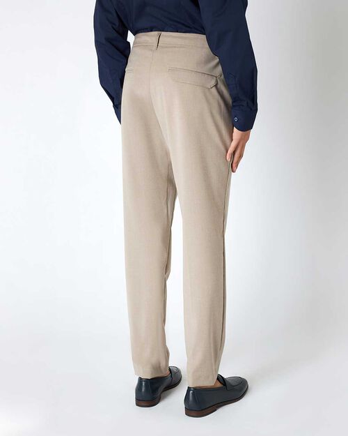 Pantalaccio da uomo in cotone beige, BEIGE