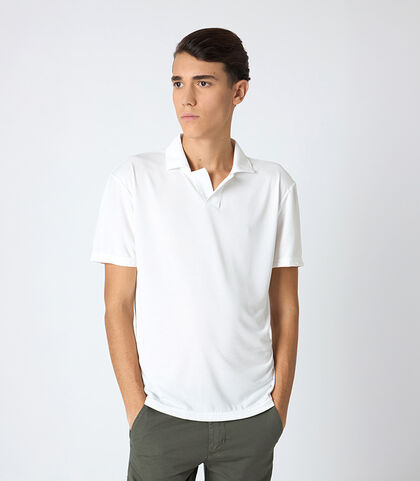T-shirt uomo con colletto bianca, Valerio 1966, 25N8T0043TSBIANI, 001