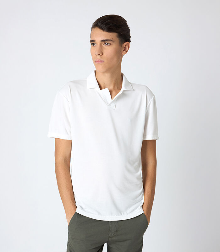 T-shirt uomo con colletto bianca, Valerio 1966, 25N8T0043TSBIANI