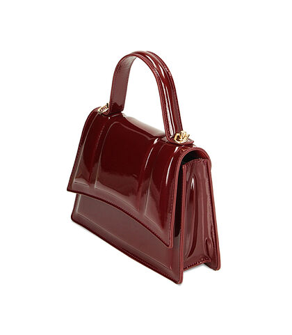Mini-bag a mano bordeaux in vernice, Valerio 1966, 2251T4983VEBORDUNI, 002