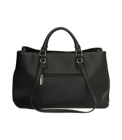 Borsa a mano nera con doppi manici, Valerio 1966, 2657T5581EPNEROUNI, 003 preview