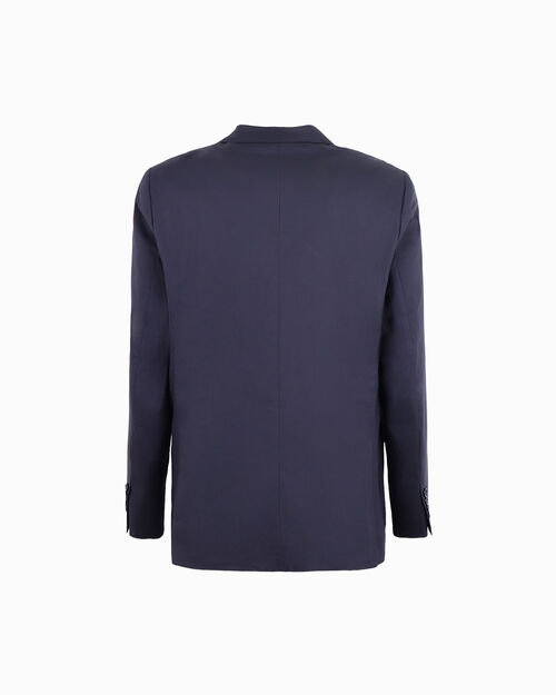 Giacca da uomo in cotone blu, BLUE