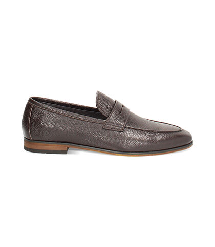 Mocassini da uomo testa di moro in pelle basic, Valerio 1966, 25U6T3203PEMORO039, 001