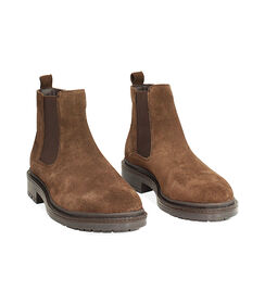 Beatles da uomo in camoscio color testa di moro, Valerio 1966, 26N4T4201CMMORO040, 003 preview