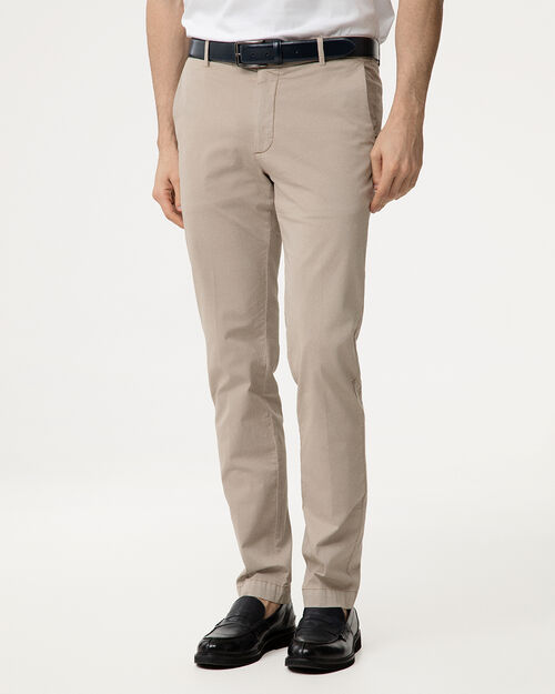 Pantaloni beige con chiusura raffinata, BEIGE