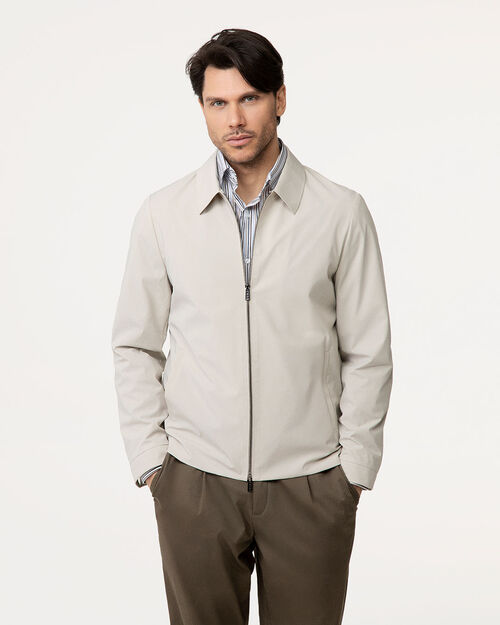 Giubbino taupe con chiusura a zip, TAUPE