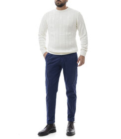 Maglione panna a trecce, Valerio 1966, 24J2T0866TSPANNXL, 003 preview