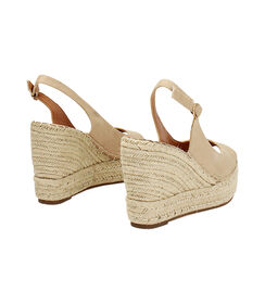 Zeppe donna beige in canvas, Valerio 1966, 25G4T2022CABEIG036, 003 preview