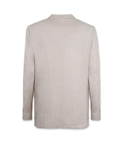 Giacca da uomo di lino panna, Valerio 1966, 25R1T2438LNPANN42, 002