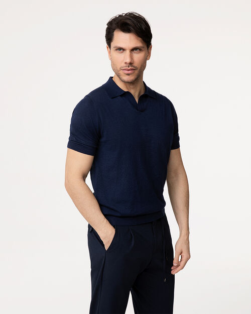 Polo blu navy classica, NAVY BLUE