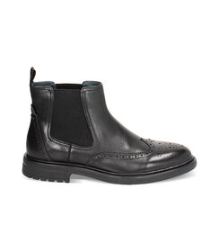 Beatles nero in pelle, stile oxford, Valerio 1966, 24U6T8103PENERO039, 001 preview